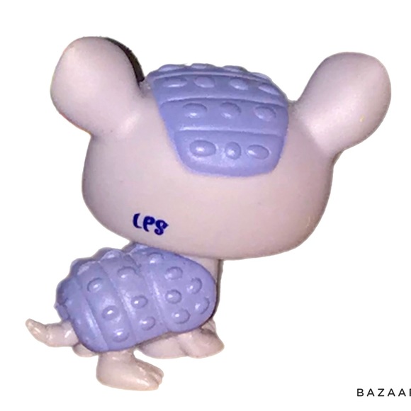 LPS ARMADILLO #1379 Pink Purple European Authentic Littlest Pet Shop Hasbro LPS - Picture 2 of 3